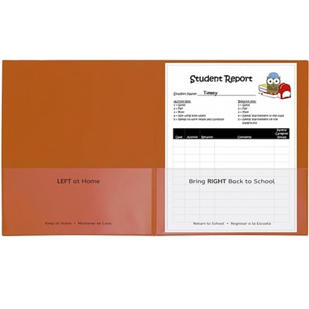 C-Line Products 25CT Classroom Connector Folders, Orange C-98087